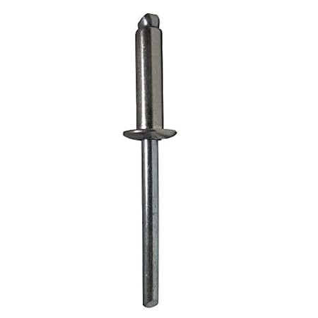 Irwin Blind Rivet, Dome Head, 0.1875 in Dia., 0.815 in L, Stainless Steel Body, 1000 PK PTSD610-VL